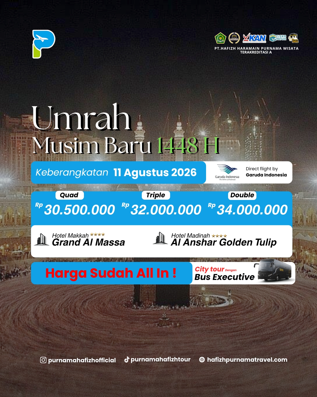 UMRAH REGULER 11 AGUSTUS 2026 