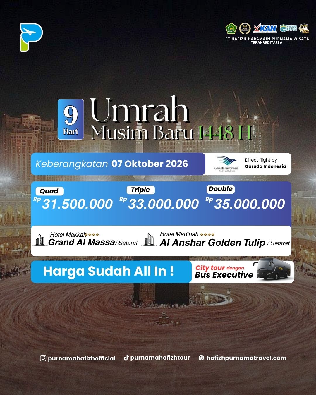 UMRAH REGULER 07 OKTOBER 2026