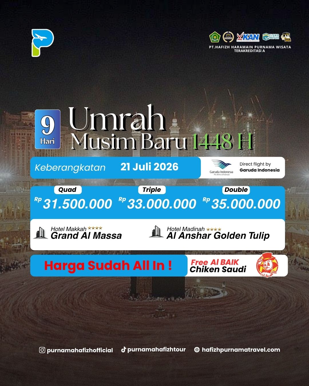UMRAH REGULER 21 JULI 2026 