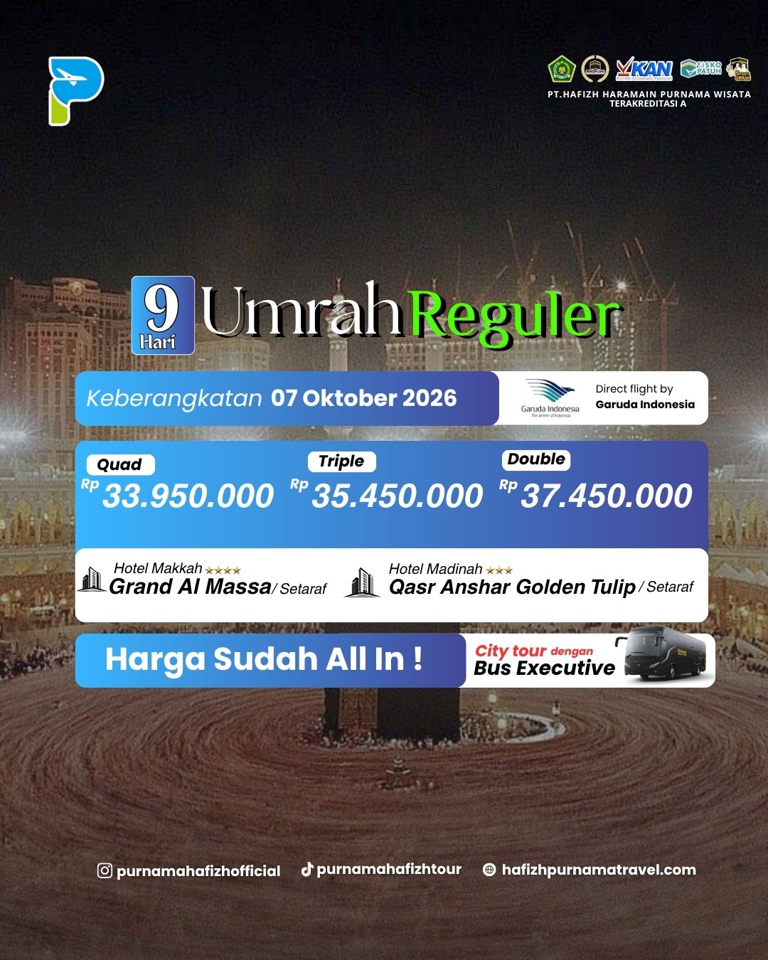 UMRAH REGULER 07 OKTOBER 2026